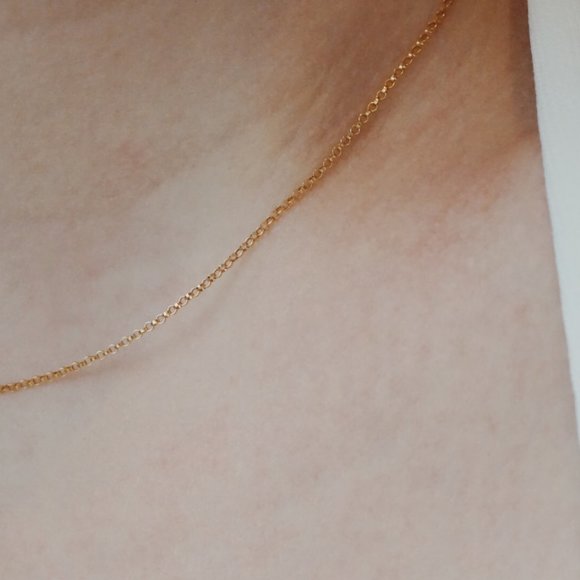 Gold Filled Rolo Chain Necklace - Picture 2 of 4